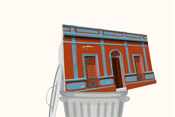 Foto principal del artículo 'El drama de las viviendas vacías: una economía ociosa que podría dar solución a las personas en situación de calle' · Ilustración: Luciana Peinado