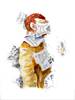 Hombre diarios viento