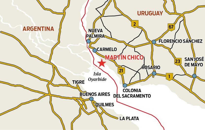 Martín Chico, Colonia mapa