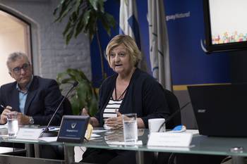 Liliam Kechichán y Carlos Fagetti en la presentación de datos del sector turismo del 2018 y lo que va del 2019. Hoy, en la sede del Ministerio de Turismo. Liliam Kechichán y Carlos Fagetti en la presentación de datos del sector turismo del 2018 y lo que va del 2019. Hoy, en la sede del Ministerio de Turismo.