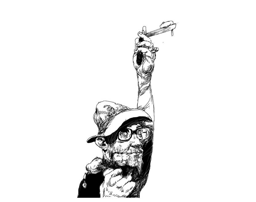 Viejo Viscacha ilustración Ramiro Alonso