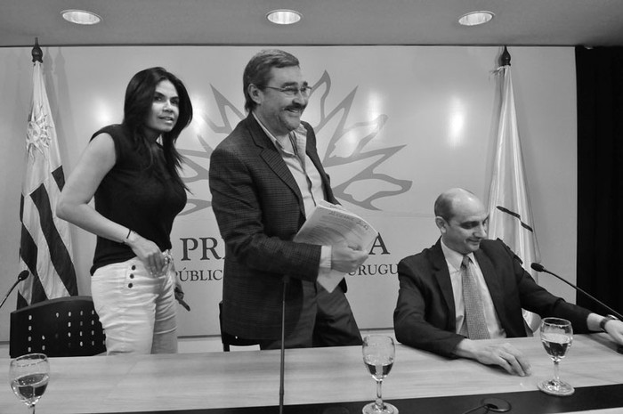Verónica Alonso, Luis Gallo y Daniel Radío, hoy, en la Torre Ejecutiva. Foto: Federico Gutiérrez