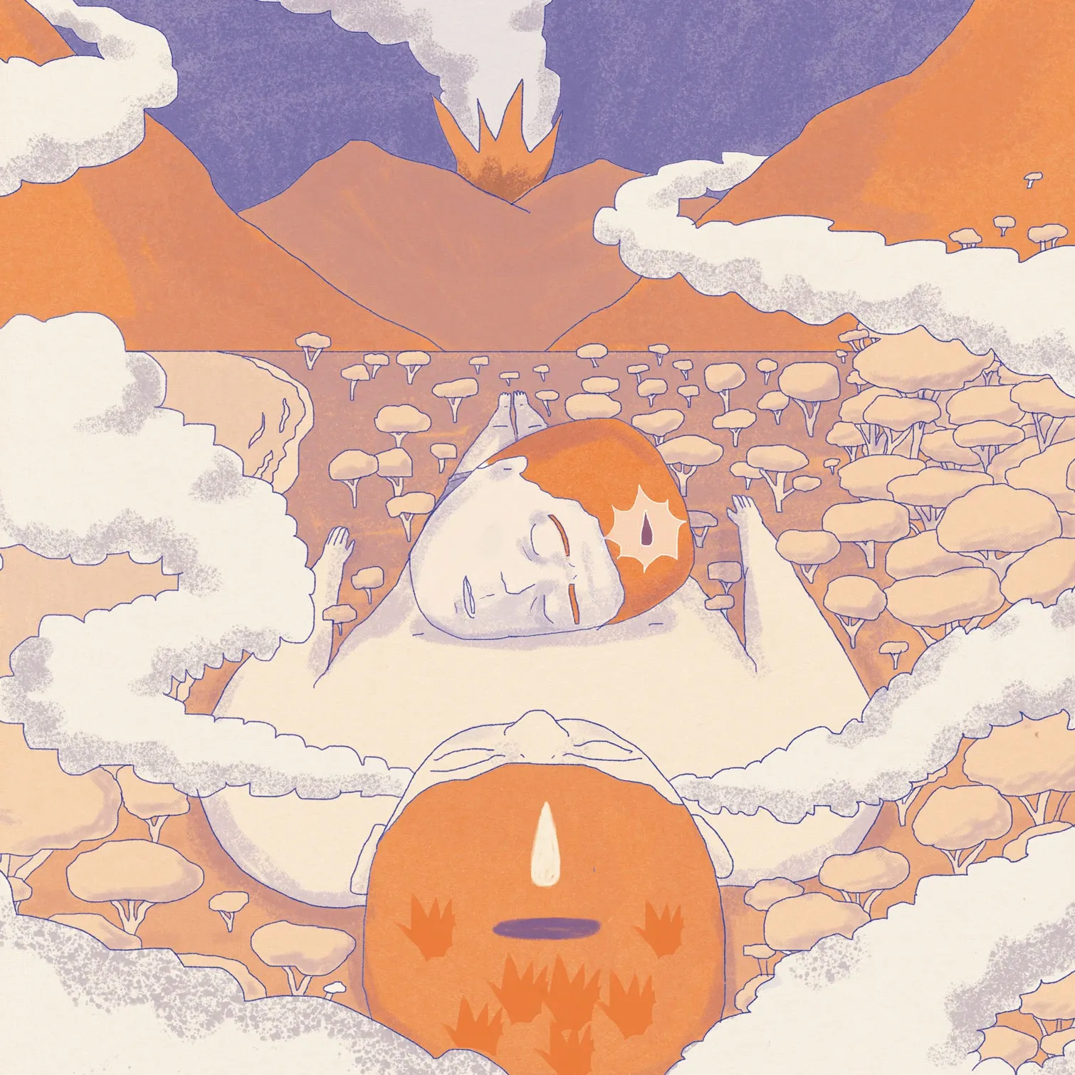 Foto principal del artículo 'Una columna de humo' · Ilustración: Lucía Ruggiano